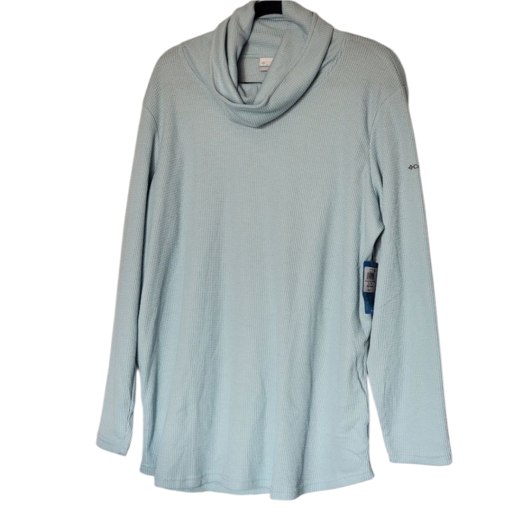 Columbia Omni-Wick Blue Cowl Neck Sweater